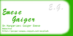 emese gaiger business card